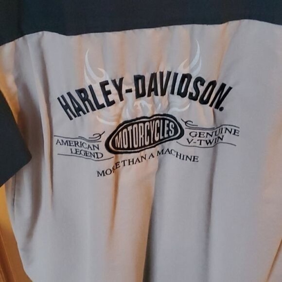 Harley-Davidson Embroidered Graphic Pocketed SS Casual‎ Button-Down Sz L Shirt - Picture 6 of 15